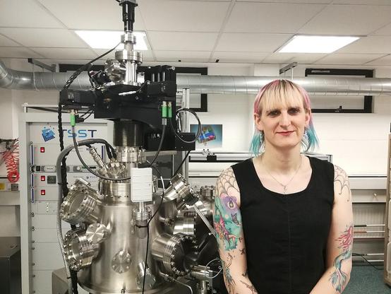 A photo of Dr. Barker in her lab.