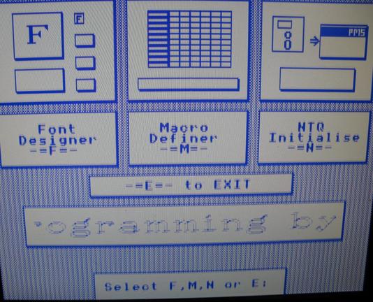 A screen shot of PMS Multifonts menu.