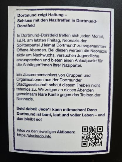 Rückseite des Flyers mit Infos zur Demo,
siehe auch: 
https://blockado.info