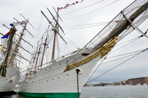Tall ship Juan Sebastian Elcano docked in Baltimore