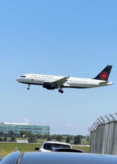 Air Canada flight landing