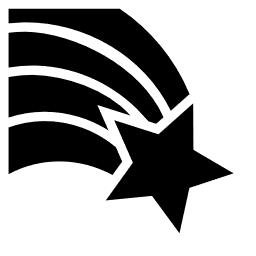 An icon of a shooting star