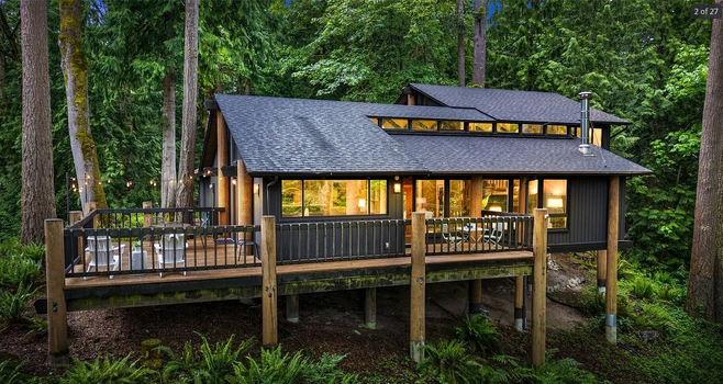 a very cute house, it's kind of on stilts