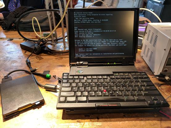 Linux 0.99 installing on a Thinkpad buttterfly