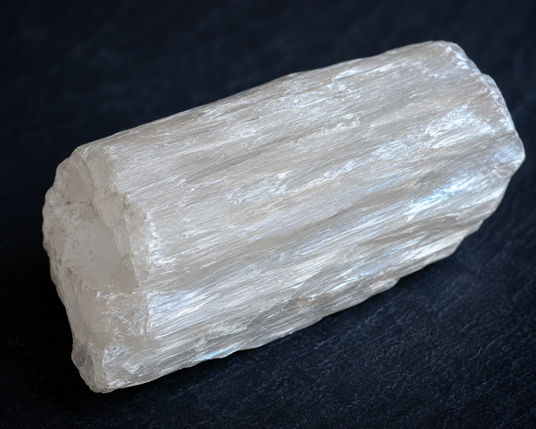 Une pierre blanche, vaguement cylindrique.