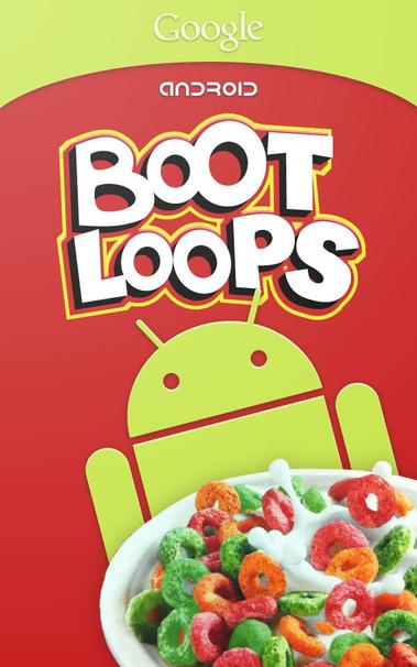Grafika stylizowana na pudełko płatków śniadaniowych Froot Loops.