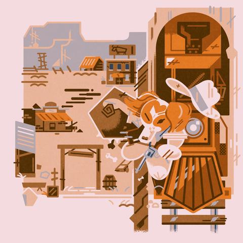 2026 limited color fantasy pet portrait 

A dog with a sack full of treats boards a train engine, making a get-away and losing hsi hat. smoke billows from the small canyon town bank behind him.