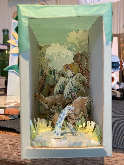 Moeilijk iets van te maken. Kijkdoos met dinosauriërs