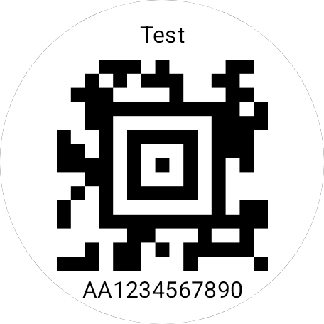 A QR code shown on the watch