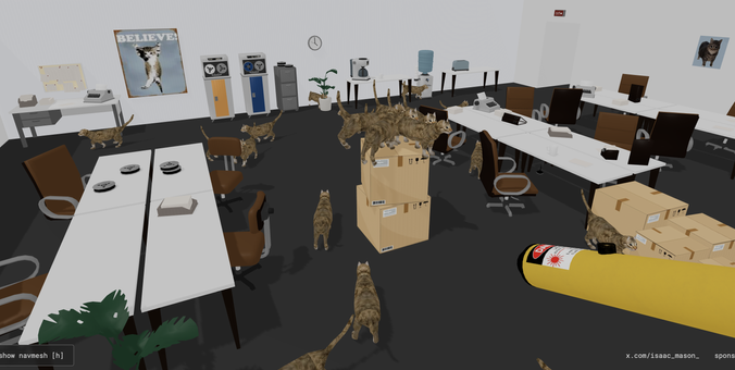 3D cats and a laser pointer (not on in picture)