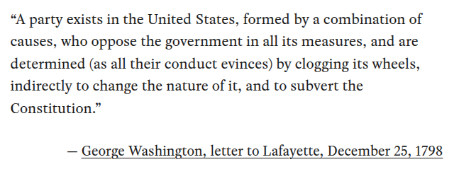 The Founders’ Own Second Thoughts
Even the Founding Fathers had second thoughts about the system they had created.
July 3, 2026

In their private correspondence, the Founding Fathers expressed grave doubts about the Constitution they wrote and the fate of the young American republic. 

Link: https://jacobin.com/2026/07/the-morning-after

“A party exists in the United States, formed by a combination of causes, who oppose the government in all its measures, and are determined (as all their conduct evinces) by clogging its wheels, indirectly to change the nature of it, and to subvert the Constitution.”  — George Washington, letter to Lafayette, December 25, 1798
