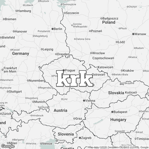 Map of Czech Republic overlaid with "krk".