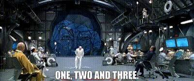Scene from Austin Powers: Goldmember, where Dr. Evil counts his three testicles (to make sure he didn't lose any in an accident).