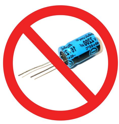A capacitor behind and anti-sign