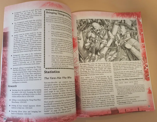Interior spread from "Red in Tooth & Claw"