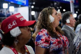 idiot trump supporters wearing ear bandages. probably diapers as well. morons. how do you like him now???