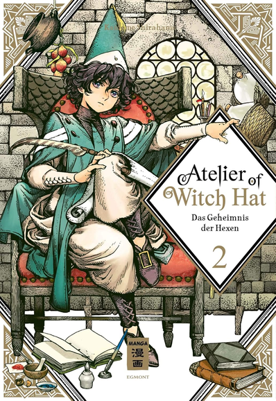 Cover zu Band 2 von Atelier of Witch Hat.
Dargestellt ist Agathe.