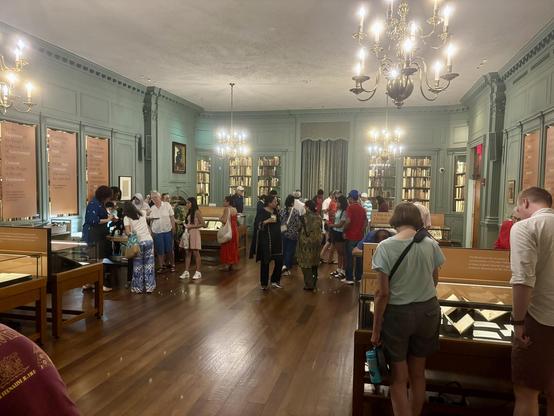 People viewing the exhibition