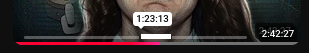 A video with a "recommended chapter" area. The video automatically syncs to that recommended chapter. Video length is 2:42:27
