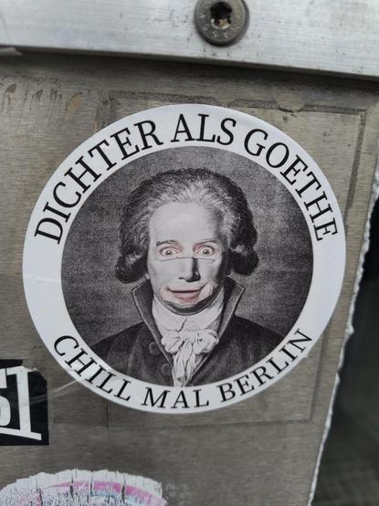 Aufkleber "Dichter als Goethe"