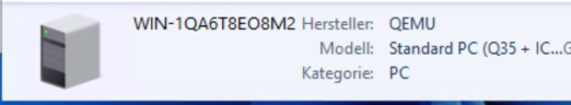 Screenshot Systeminfos Windows 11. Libvirtd stellt TPM2 per Software-Emulation und eine zu Windows 11 passende CPU zur Verfügung. Die tatsächliche Hardware wird von Windows 11 nicht unterstützt, davon merkt Windows 11 wegen Linux/kvm/qemu/libvirtd aber nichts.