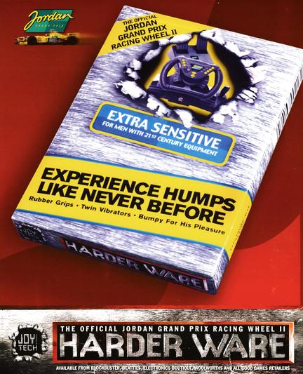 Back cover for Total 64 No.23 Volume 2 Issue 11 - December 1998 (UK), featuring an advertisement for the Jordan Grand Prix steering wheel from JoyTech