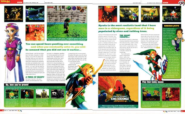 Review for The Legend of Zelda: Ocarina of Time on Nintendo 64.
Taken from Total 64 No.23 Volume 2 Issue 11 - December 1998 (UK)

score: 99%