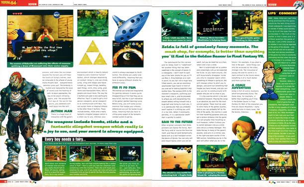 Review for The Legend of Zelda: Ocarina of Time on Nintendo 64.
Taken from Total 64 No.23 Volume 2 Issue 11 - December 1998 (UK)

score: 99%