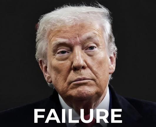 Picture of Trump with the caption failure