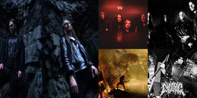 Collage of photos of the bands Desecresy, Embryonic Autopsy, Unleashed, Bathory, CYCLOPIC