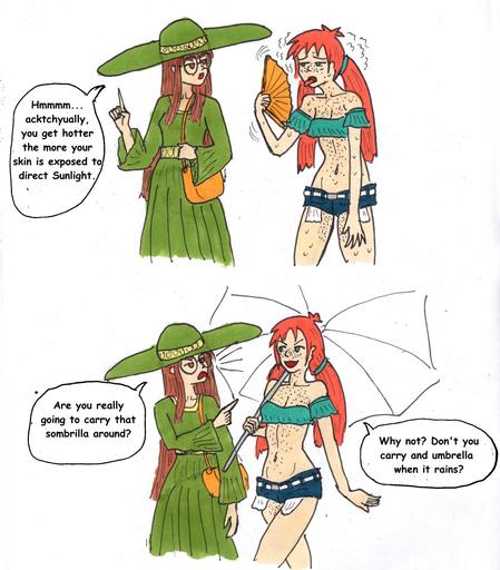 By "sombrilla" Sofía means a parasol.
