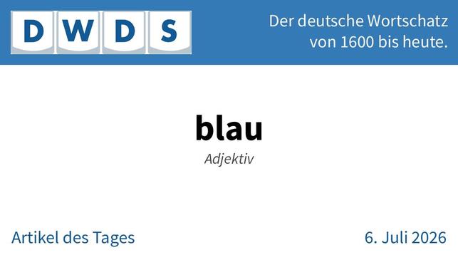 blau | Adjektiv
