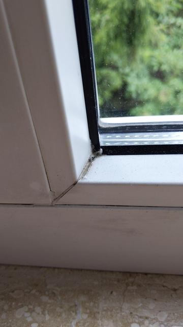 Detailansicht des Fensterrahmens