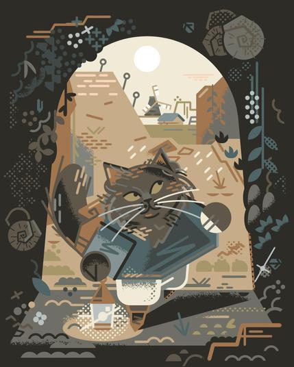 2026 full color illustration memorial commission

A long haired tortoiseshell in a blue tunic crosses the threshold into a cave teaming with jewels, fossils, and plant life. Behind her is a canyon and village. She slings on a pack and her eyes linger upward, lantern full and bright.