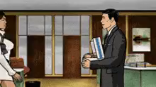 Sterling Archer is holding several flat boxes of doughnuts. Lana, angry at him [for reasons I don’t recall], knocks the boxes out of his arms, spilling pastries all over the office carpet. Archer’s response: “Do you want ants? Because that’s how you get ants.”