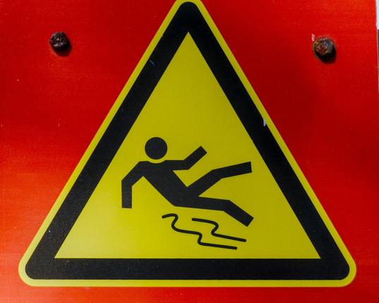 "Achtung, schlüpfriger Fussboden!"