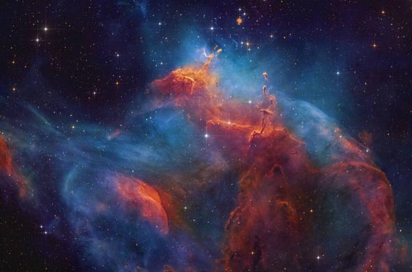 an astronomy photo of a nebula called the "teapot"