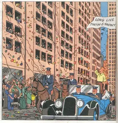 A parade in Tintin