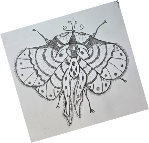 Original drawing of a ... moth-butterfly-thing