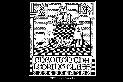 Original Mac art for the Through the Looking Glass splash screen.