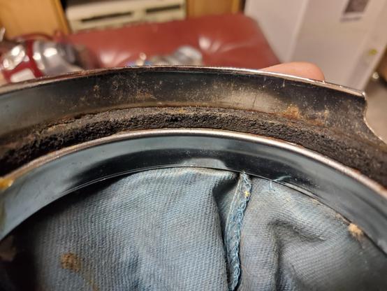 Rubber gasket on a Royal Model 501 hand vacuum's cloth bag.