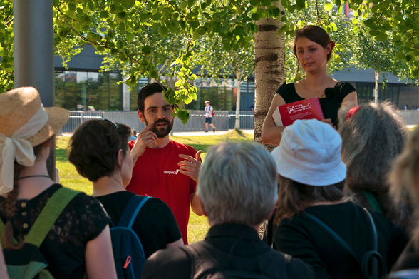Aktionsbesprechung beim Kirchentag