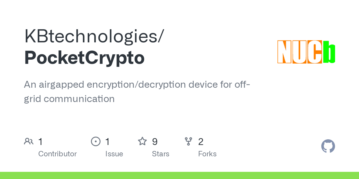 An airgapped encryption/decryption device for off-grid communication - KBtechnologies/PocketCrypto