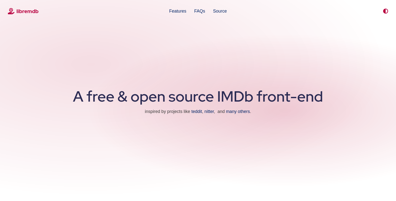 A free & open source IMDb front-end. Contribute to zyachel/libremdb development by creating an account on GitHub. A free & open source IMDb front-end. Contribute to zyachel/libremdb development by creating an account on GitHub.