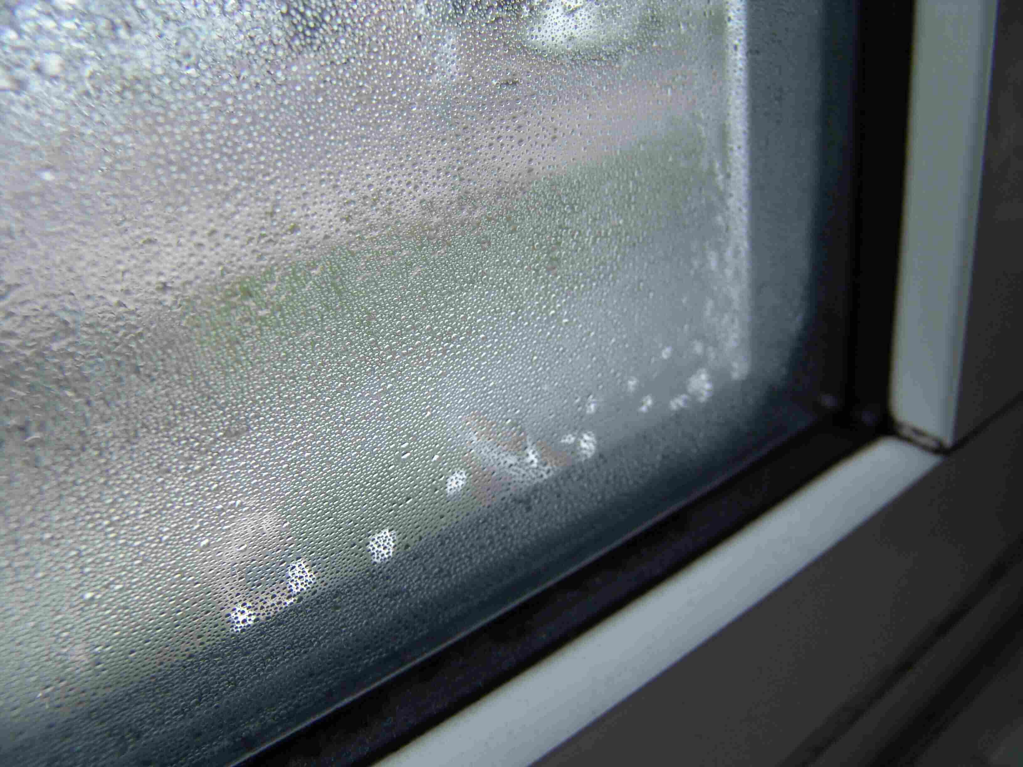 condensation on window double glazing inside pane and within sealed unit 1 DHD