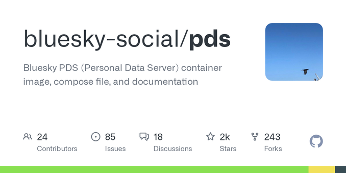 Bluesky PDS (Personal Data Server) container image, compose file, and documentation - bluesky-social/pds