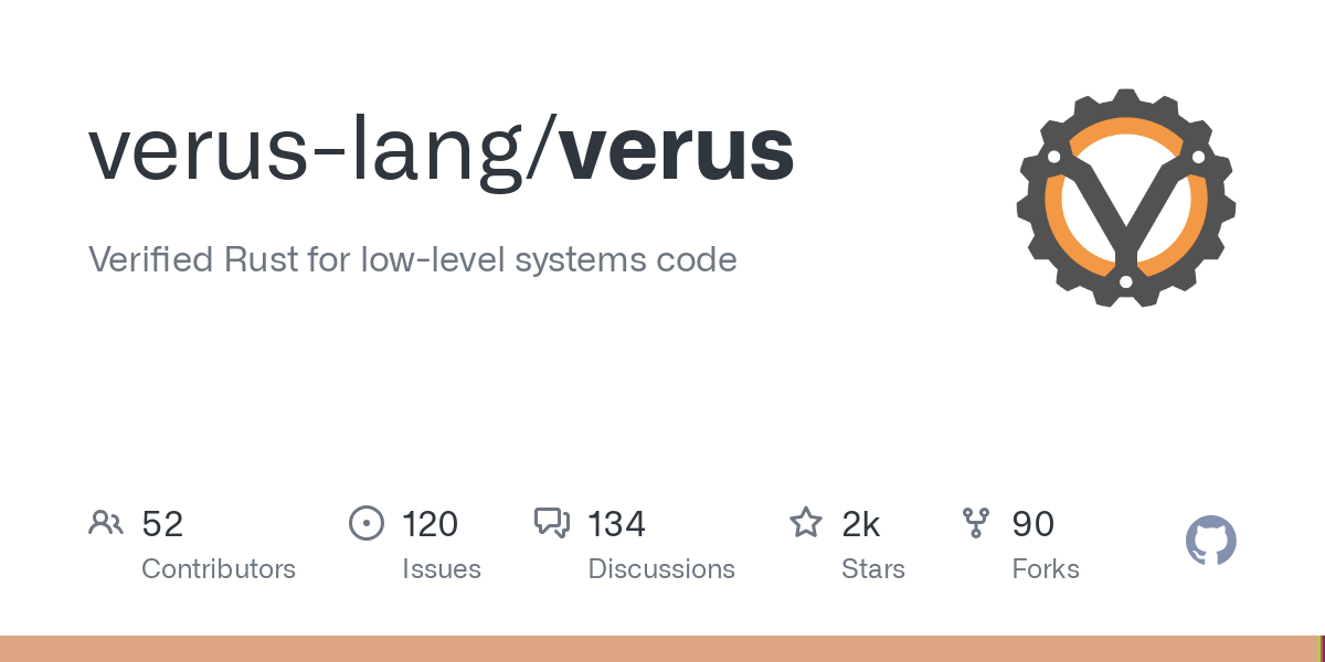 Verified Rust for low-level systems code. Contribute to verus-lang/verus development by creating an account on GitHub.