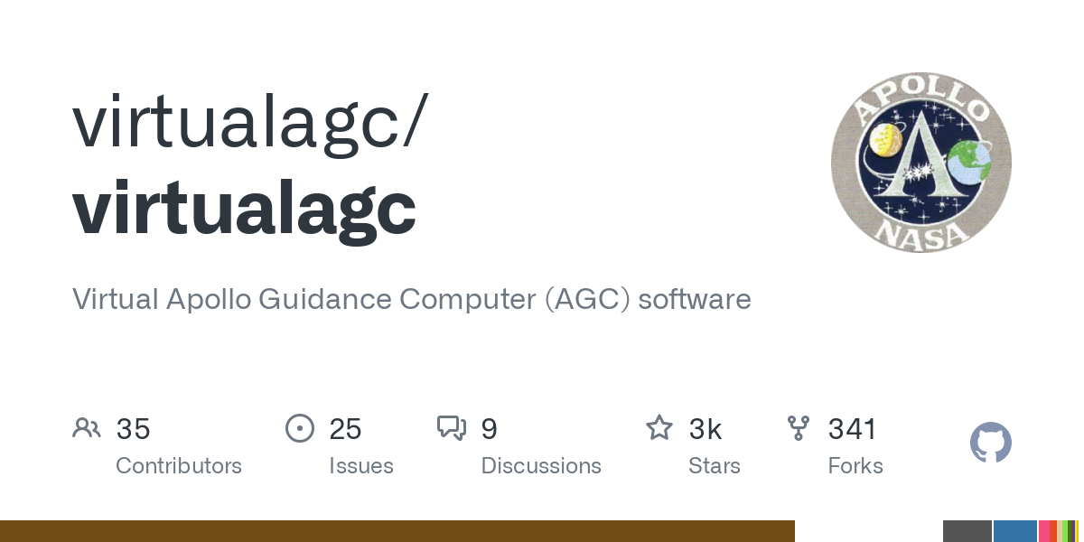Virtual Apollo Guidance Computer (AGC) software. Contribute to virtualagc/virtualagc development by creating an account on GitHub.