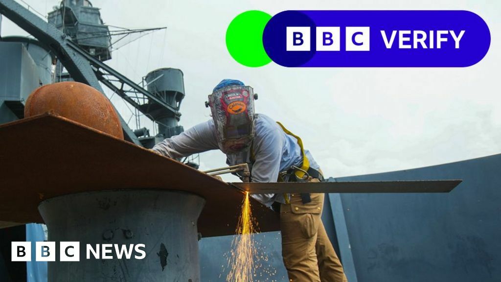 A steelworker at work in Texas