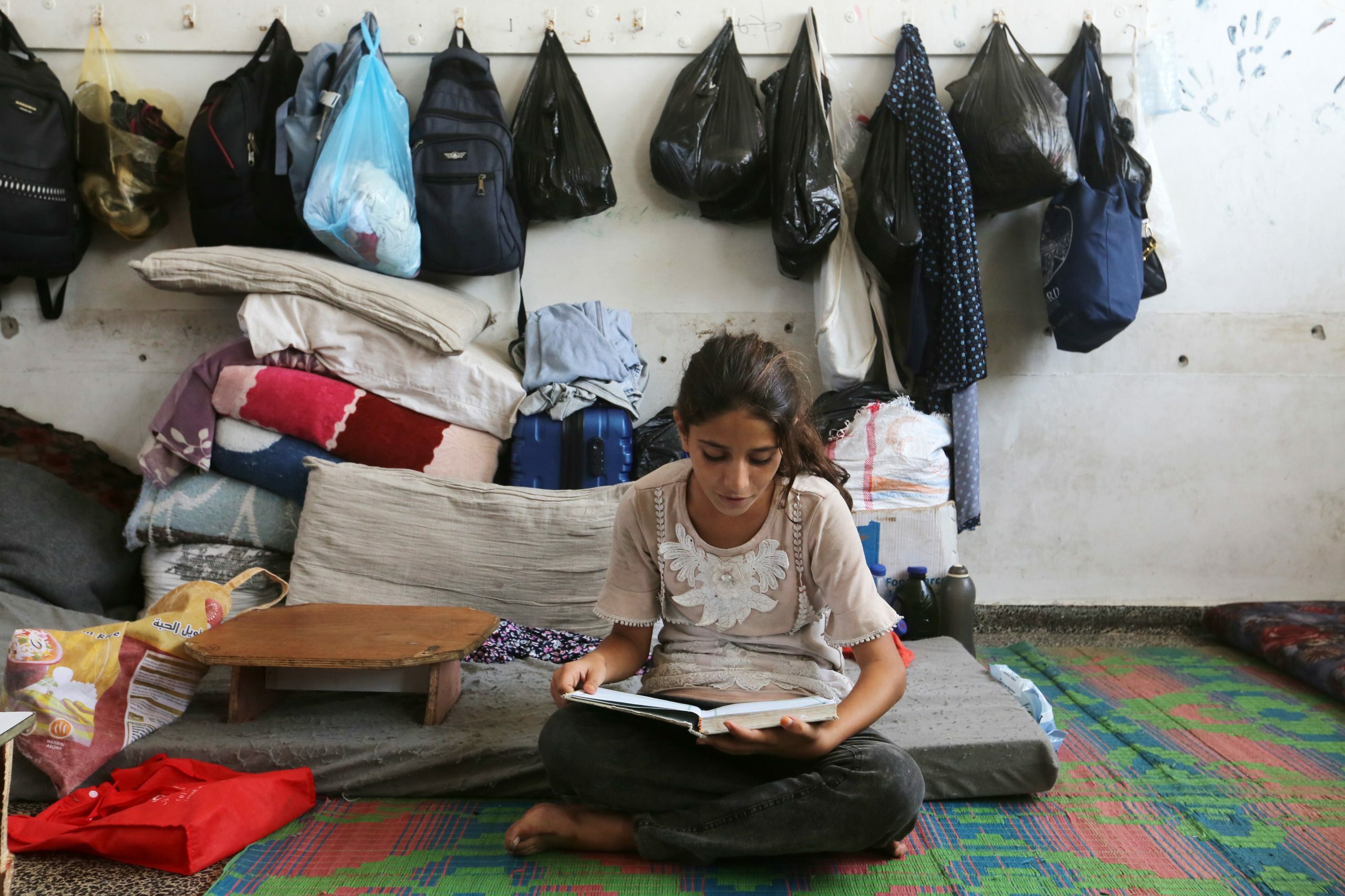 Palestinians children at an UNRWA school in Deir al-Balah, September 9, 2024. (Photo: Omar Ashtawy/APA Images)